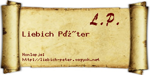Liebich Péter névjegykártya